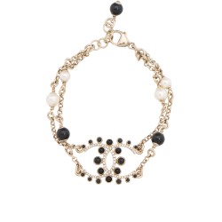 Chanel Crystal Pearl CC Bracelet