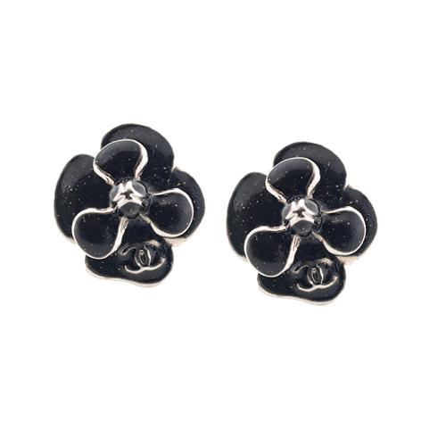 Chanel Flower Camellia Earrings