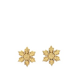 Chanel Gold Plated CC Snowflake Clip On Earrings