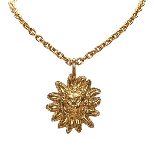 Chanel Leo Lion Sun Medallion Necklace