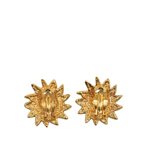 Chanel Lion Motiff Clip On Earrings