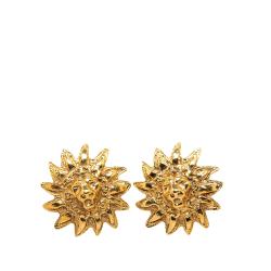 Chanel Lion Motiff Clip On Earrings