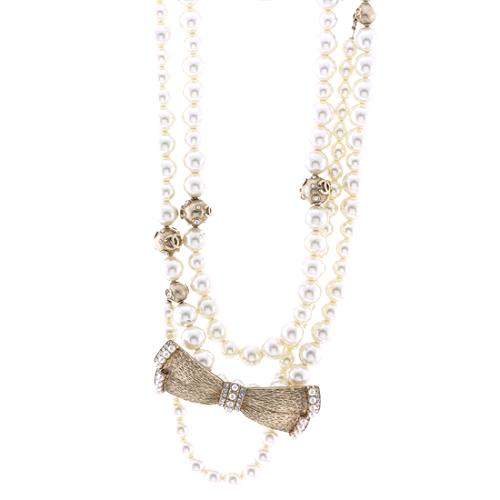 Chanel Pearl and Bow Long Necklace - FINAL SALE