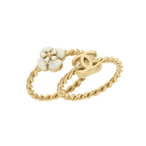 Chanel Stackable Flower Rings - Size 7