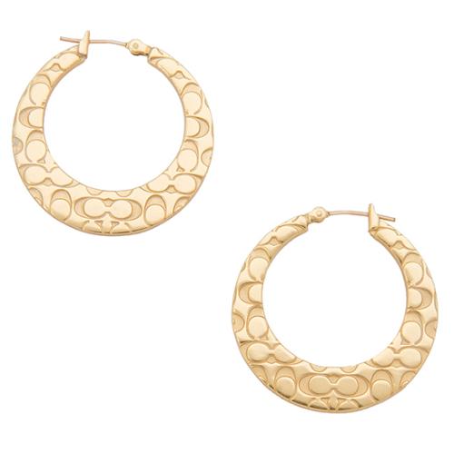 Coach Signature Hoop Earrings