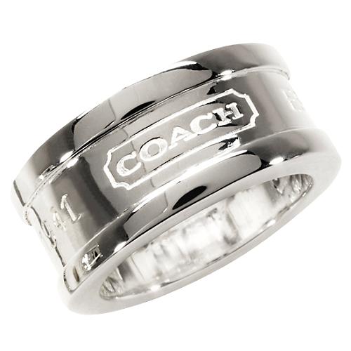 Coach Sterling Silver Logo Ring