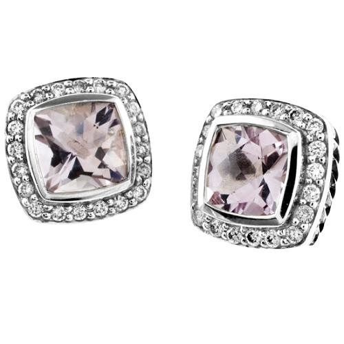 David Yurman Albion Amethyst Stud Earrings