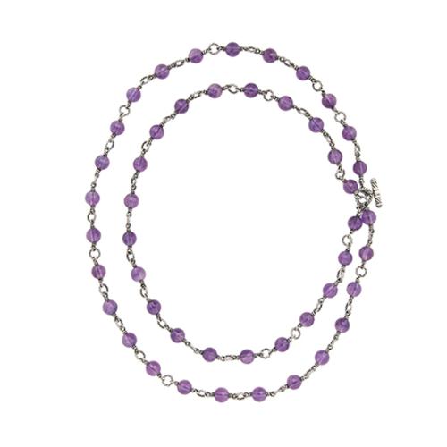 David Yurman Amethyst Bead Necklace