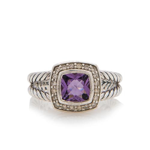 David Yurman Amethyst Petite Albion Ring - Size 7