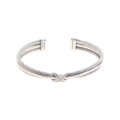 David Yurman Diamond Crossover X Bracelet