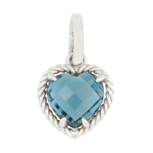 David Yurman Hampton Blue Topaz Heart Enhancer 