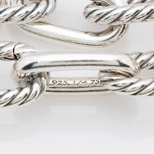 David Yurman Sterling Silver 18k Gold DY Madison 11mm Chain Bracelet