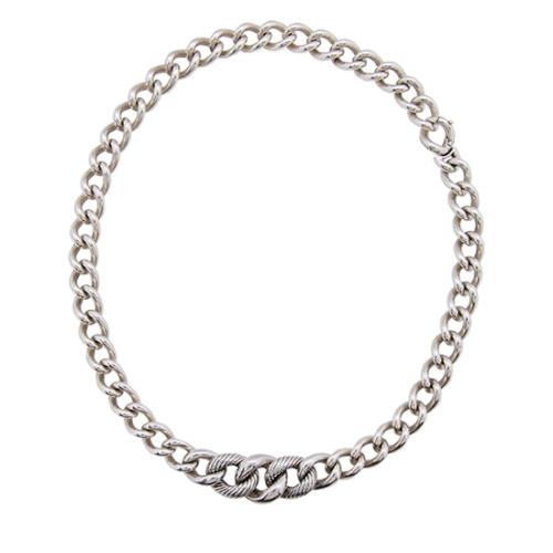 David Yurman Sterling Silver Curb Link Chain Necklace