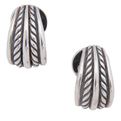 David Yurman Sterling Silver Thoroughbred Earrings