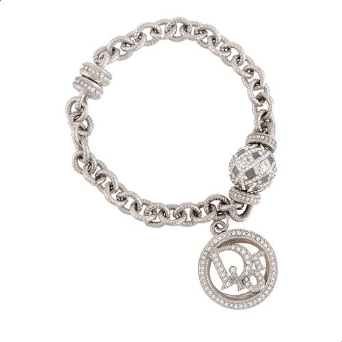 Dior Logo Charm Drop Bracelet