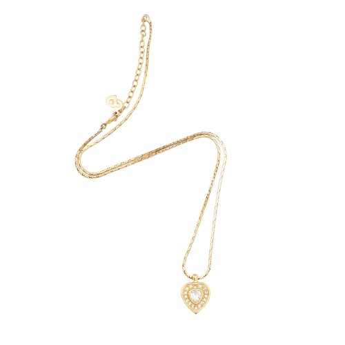 Dior Vintage Crystal Heart Necklace