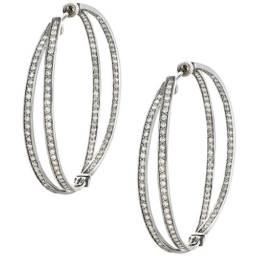 Gabriel & Co. Diamond Hoop Earrings