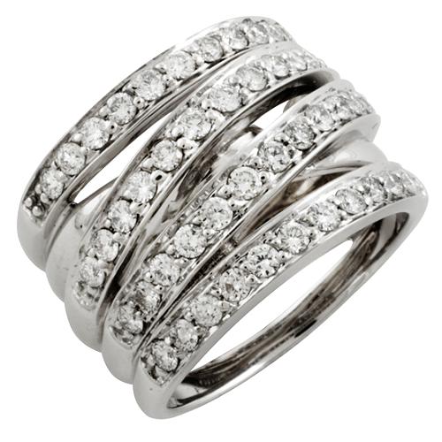 Gabriel & Co Four Row Diamond Ring