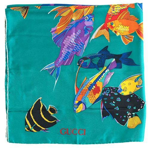 Gucci Ocean Life Silk Scarf