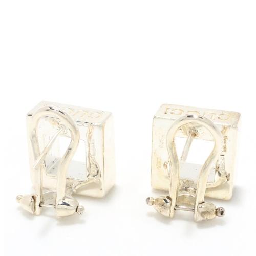 Gucci Square Metal Clip on Earrings