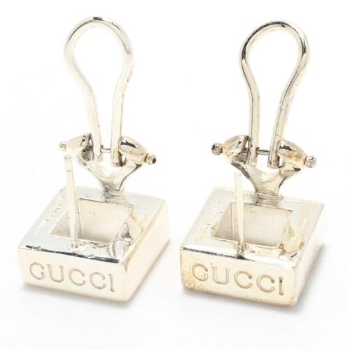 Gucci Square Metal Clip on Earrings