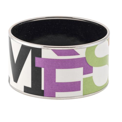 Hermes Capitales Extra Wide Enamel Bracelet