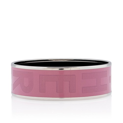 Hermes Enamel Wide Sellier Bangle Bracelet