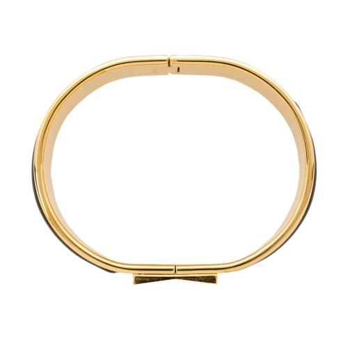 Hermes Loquet Enamel Wide Hinged Bracelet