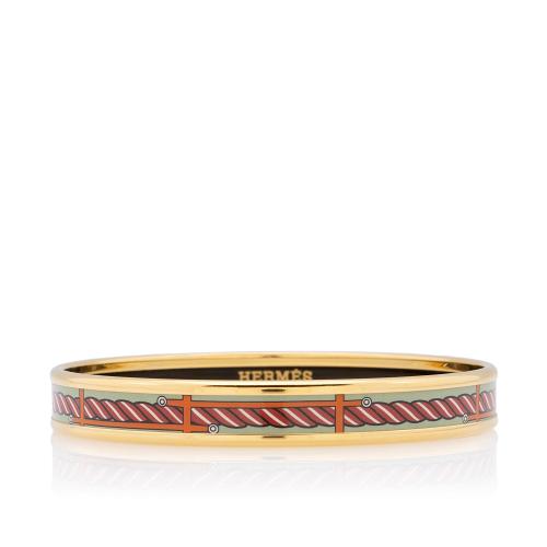 Hermes Printed Enamel Narrow Bracelet