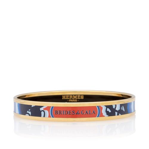 Hermes Printed Enamel Narrow Bracelet