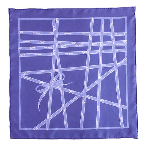 Hermes Silk Bolduc Pocket Square Scarf