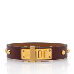 Hermès Swift Calfskin Mini Dog Clous Ronds Bracelet - Size T3