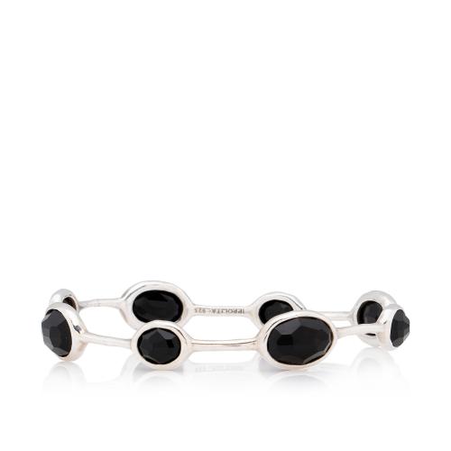 Ippolita Sterling Silver Onyx Rock Candy 8-Stone Bangle Bracelet