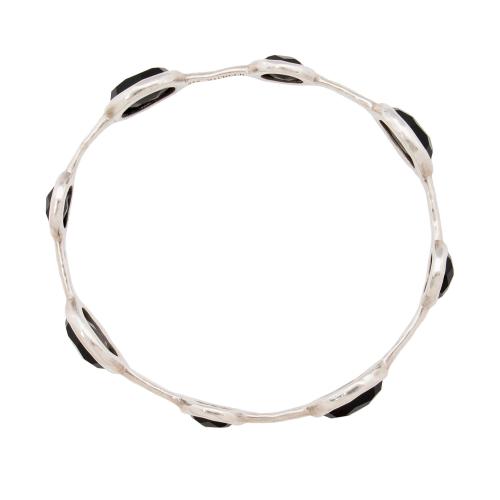 Ippolita Sterling Silver Onyx Rock Candy 8-Stone Bangle Bracelet