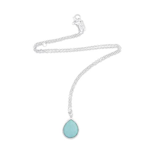 Ippolita Sterling Silver Turquoise Rock Candy Mini Teardrop Necklace