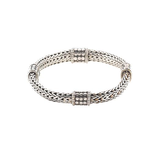 John Hardy Sterling Silver Four Station Dot Bracelet