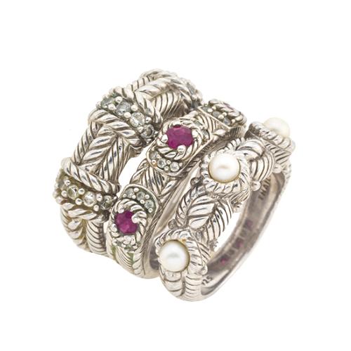 Judith Ripka Stack Rings - Size 6