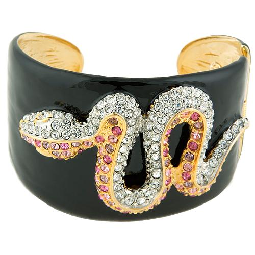 Kenneth Jay Lane Pink & Black Cuff 