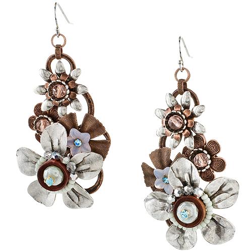 Miriam Haskell Flower Drop Earrings