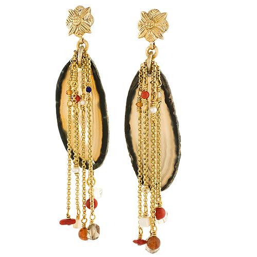 Stephen Dweck Agate Slice Earrings