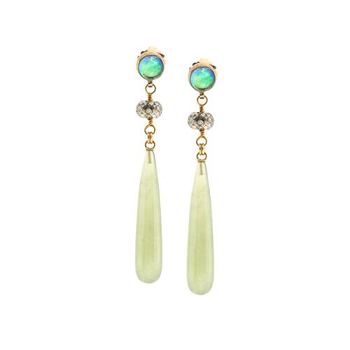 Stephen Dweck Jade Green Long Earrings