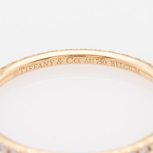 Tiffany & Co. 18k Gold Diamond Eternity Ring - Size 6 3/4