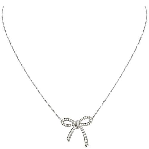 Tiffany & Co. Diamond Bow Pendant