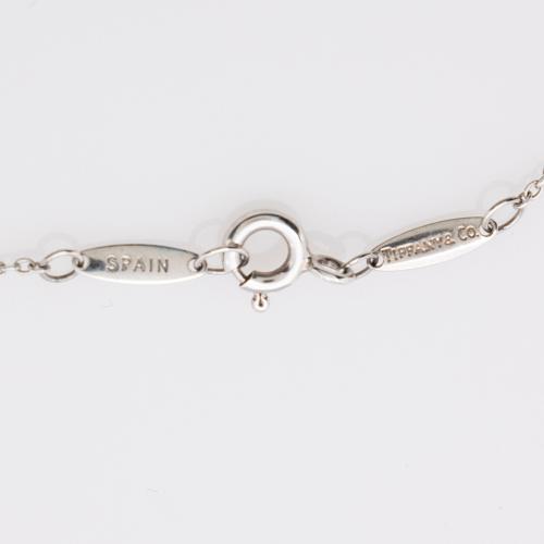 Tiffany & Co. Elsa Peretti Sterling Silver Diamonds By The Yard Station Bracelet