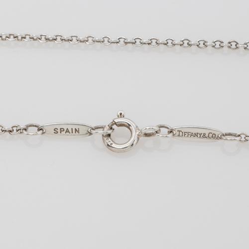 Tiffany & Co. Elsa Peretti Sterling Silver Open Heart Medium Necklace