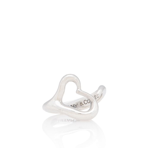 Tiffany & Co. Elsa Peretti Sterling Silver Open Heart Ring - Size 6