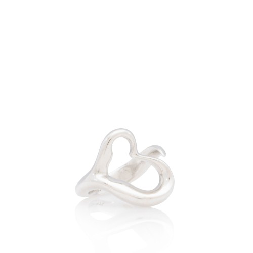 Tiffany & Co. Elsa Peretti Sterling Silver Open Heart Ring - Size 8