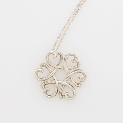 Tiffany & Co. Paloma Picasso Sterling Silver Loving Flower Necklace