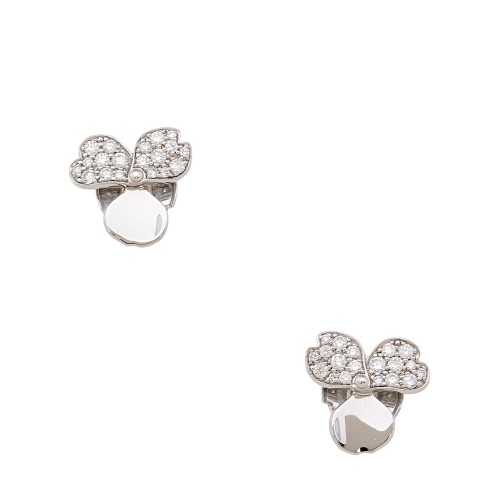 Tiffany & Co. Platinum Diamond Paper Flowers Stud Earrings