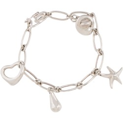 Tiffany & Co. Sterling Silver Elsa Peretti Five Charm Bracelet